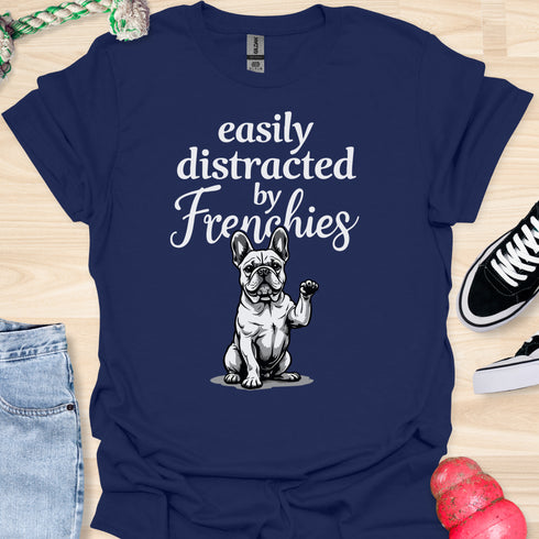 Easily distracted by frenchies - V16 - The Distracting Paw Two T-Shirt